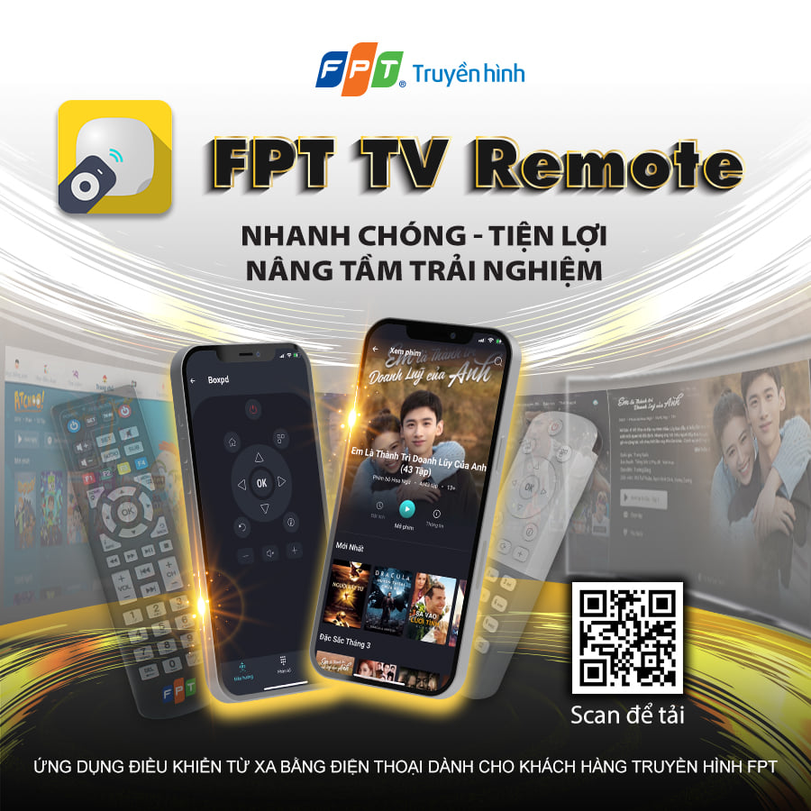 App FPT TV Remote phiên bản mới 2021