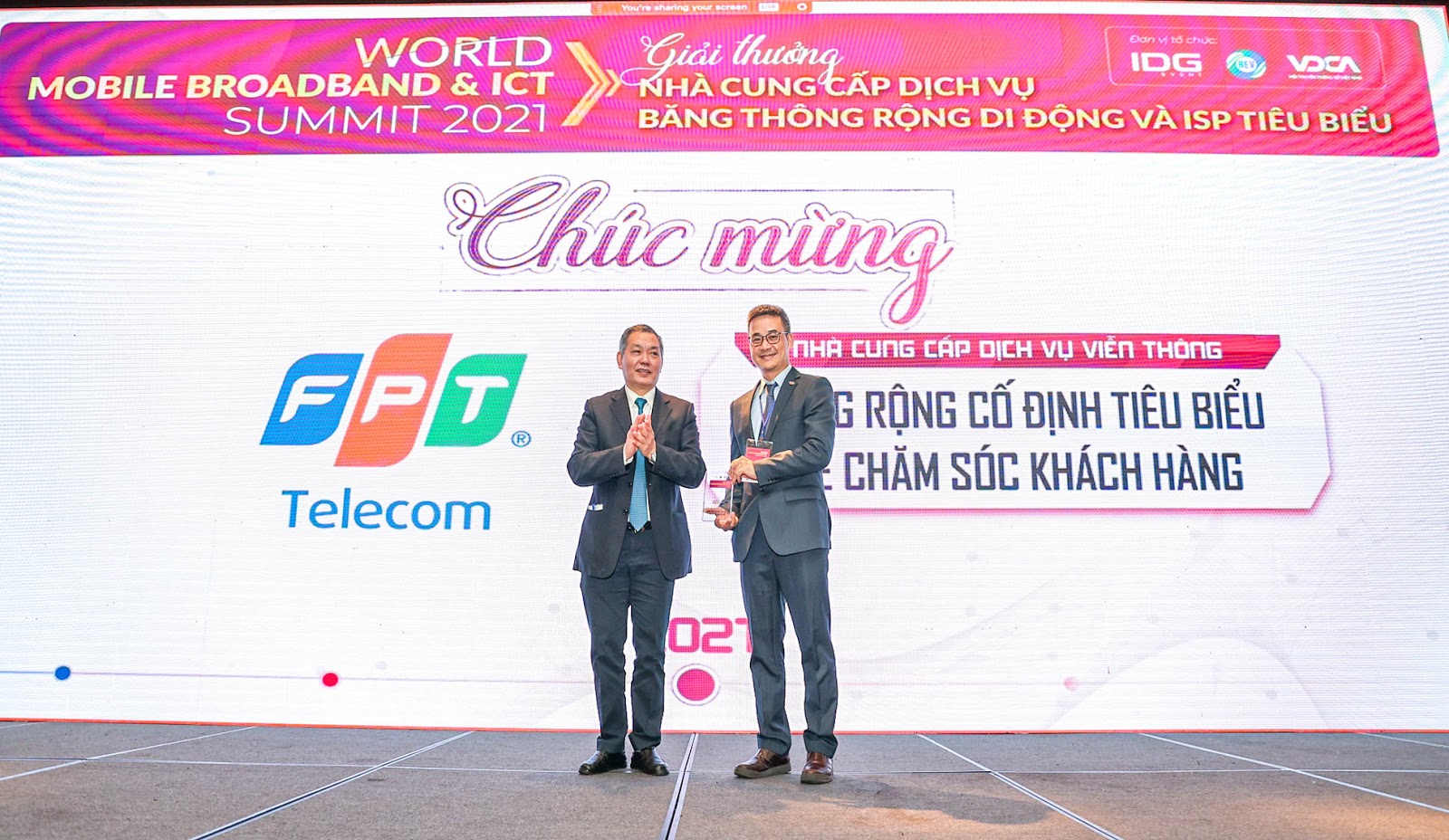 Giải thưởng về Chất lượng CSKH được Khách hàng hài lòng nhất 2021 thuộc về FPT Telecom